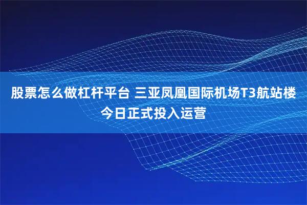 股票怎么做杠杆平台 三亚凤凰国际机场T3航站楼今日正式投入运营